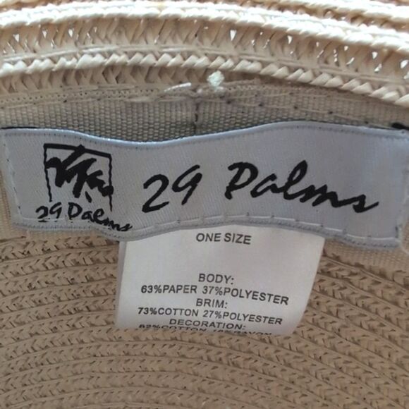 29 Palms Woven Lace Trimmed Floppy Summer Sun Hat - Picture 2 of 10